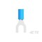 Te Connectivity Fork Terminal, #10 Stud Size, 14 AWG, 600 V, Vinyl Insulated, Blue 2-34167-1 - alternate 3